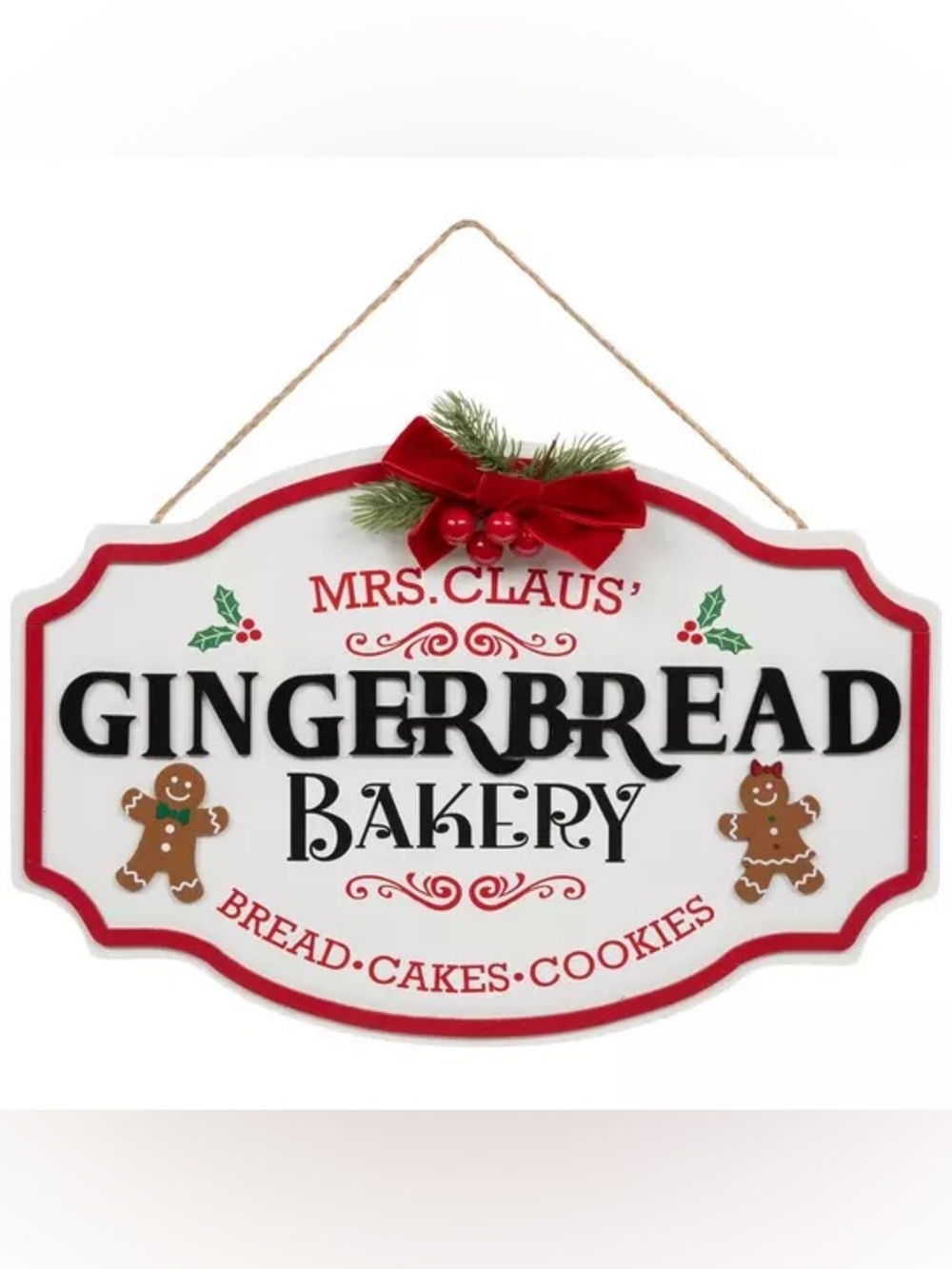 Mrs. Claus' Gingerbread Bakery Wood Wall Decor